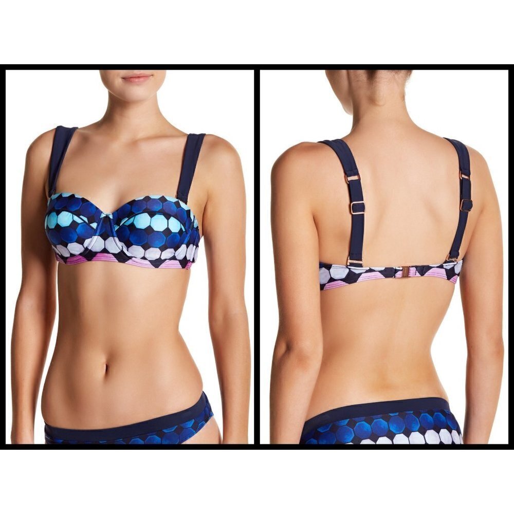 💕TED BAKER LONDON💕 Cecala Marina Mosaic Cup Bikini Top 32 CD NWT